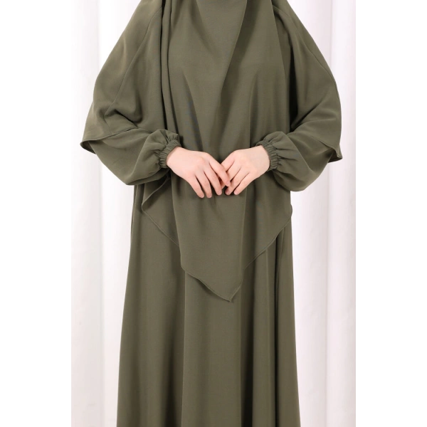 Dubai Sufleli Elbise Takım 6044 Haki