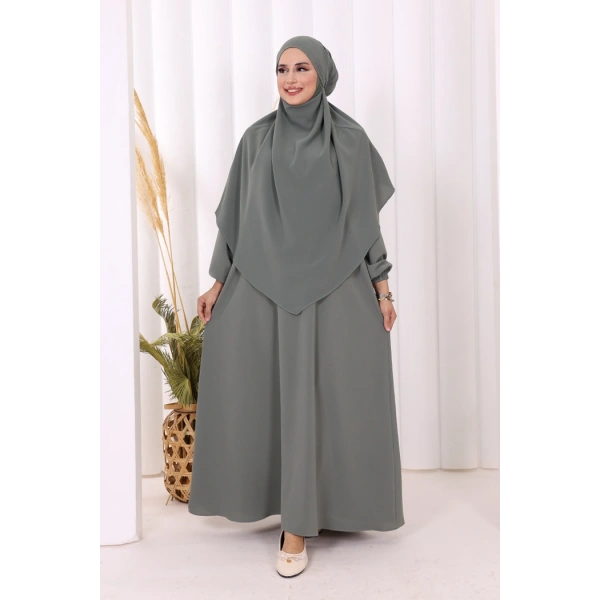 Dubai Sufleli Elbise Takım 6044 Mint
