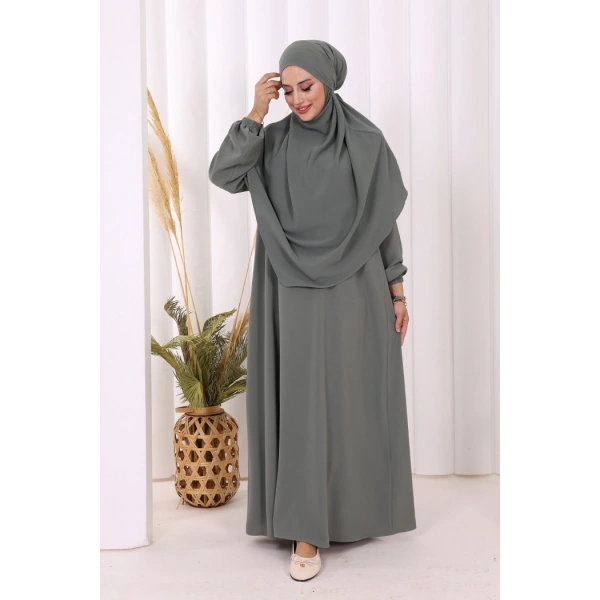Dubai Sufleli Elbise Takım 6044 Mint