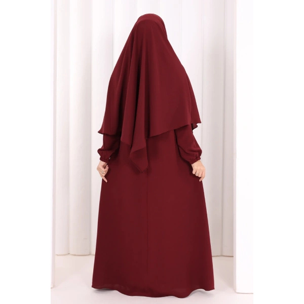 Dubai Sufleli Elbise Takım 6044 Mürdüm