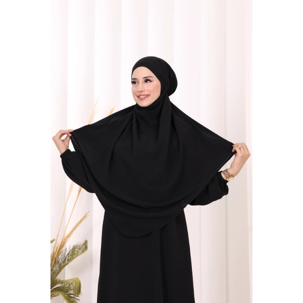 Dubai Sufleli Elbise Takım 6044 Siyah