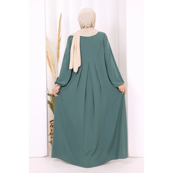 Düğme Detaylı Elbise 6028 Mint