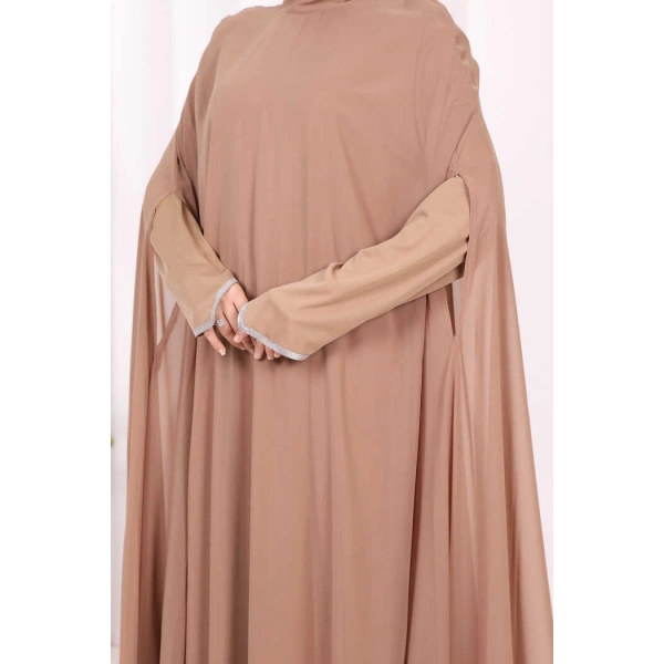 Elbise Abaya Takım 3921 Vizon