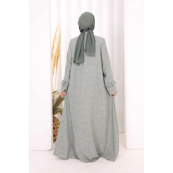 Fırfır Detaylı Elbise 6066 Mint