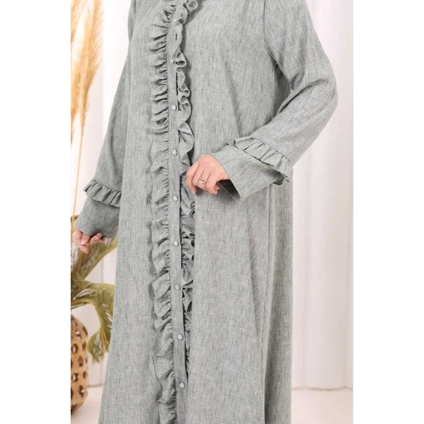 Fırfır Detaylı Elbise 6066 Mint