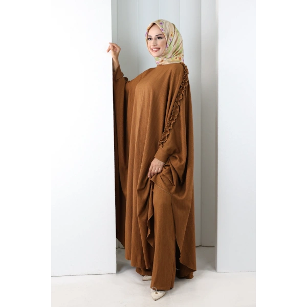Fırfırlı Yarasakol Takım 8706 Kahverengi