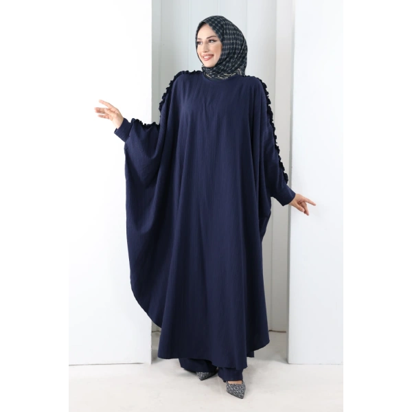 Fırfırlı Yarasakol Takım 8706 Lacivert
