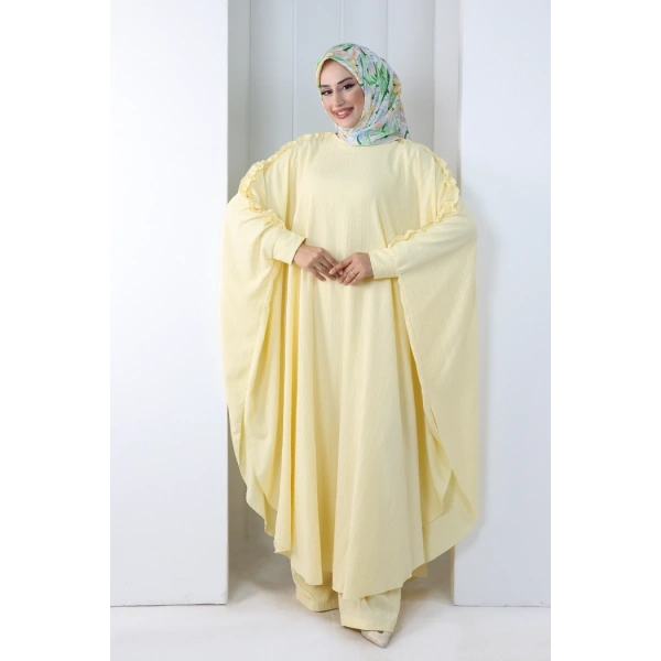 Fırfırlı Yarasakol Takım 8706 Sarı