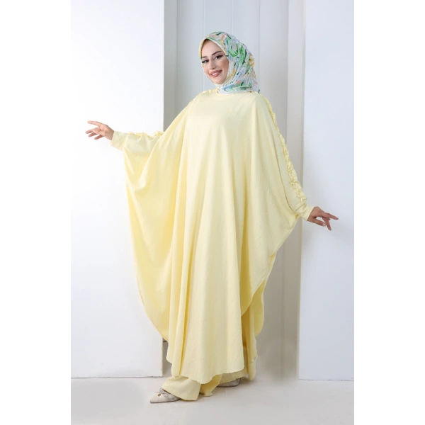 Fırfırlı Yarasakol Takım 8706 Sarı