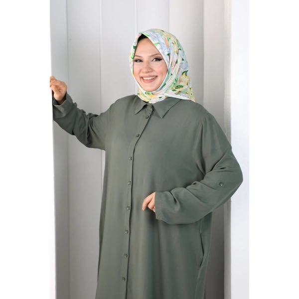 Hac Umre Düğmeli İkili Takım 6057 Mint