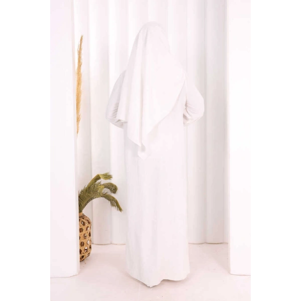 Hac  Umre Takım Önü Düğmeli Tunik,Pantolon  ŞAL  HEDİYE  8014 Ekru