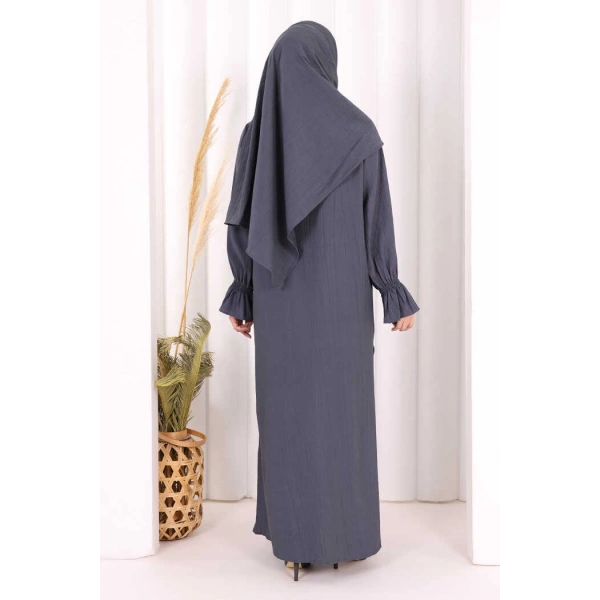 Hac  Umre Takım Önü Düğmeli Tunik,Pantolon  ŞAL  HEDİYE  8014 Füme