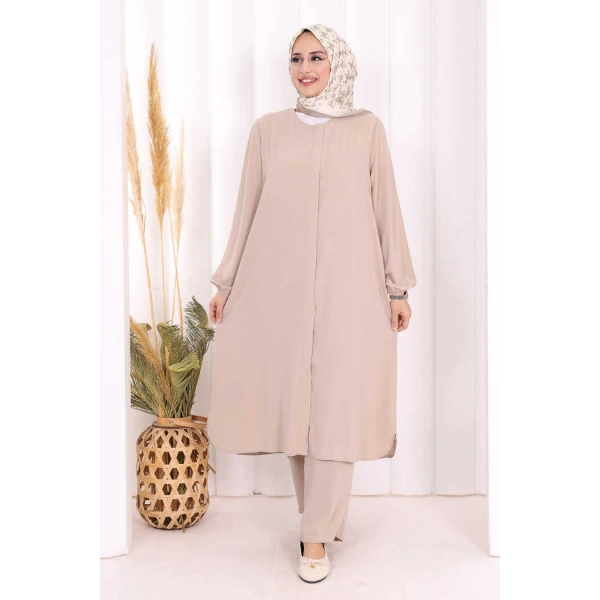 Hac Umre Tunik Pantolon Takım 8006 Vizon