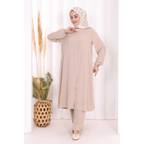 Hac Umre Tunik Pantolon Takım 8006 Vizon