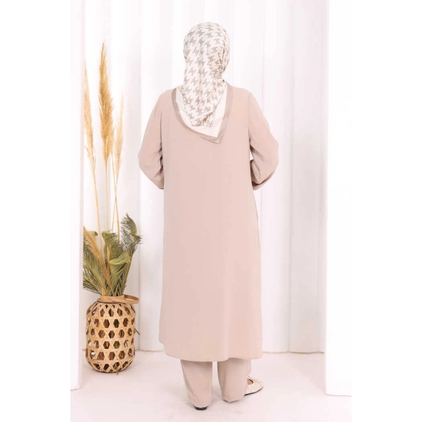 Hac Umre Tunik Pantolon Takım 8006 Vizon