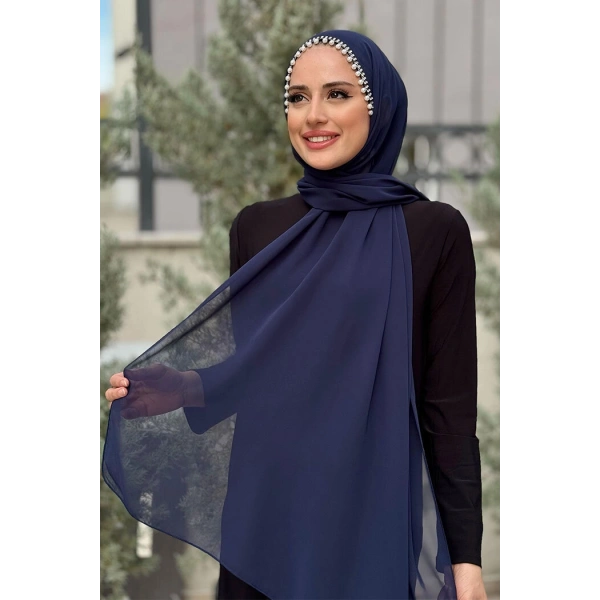 İncili Şal 2028 Lacivert