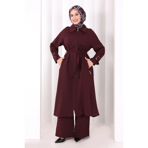 Kap Pantolonlu Takım 7074 Mürdüm