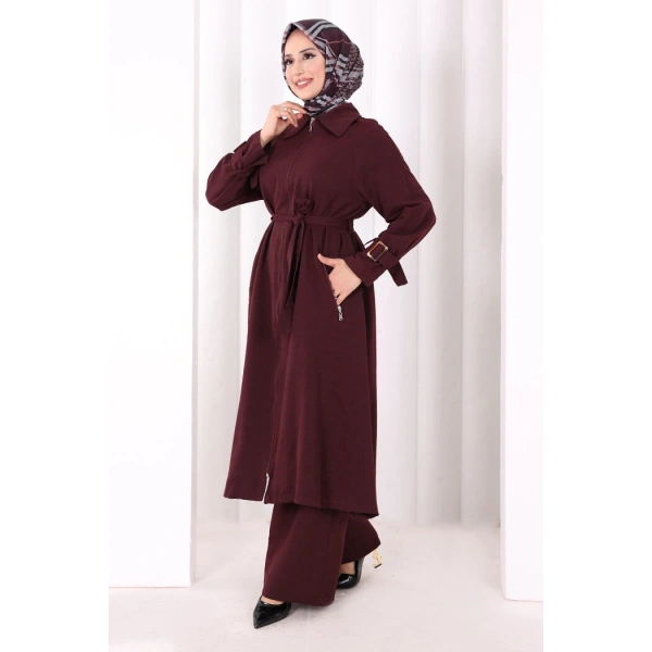 Kap Pantolonlu Takım 7074 Mürdüm
