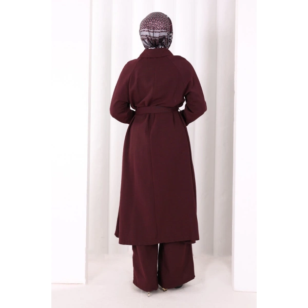 Kap Pantolonlu Takım 7074 Mürdüm