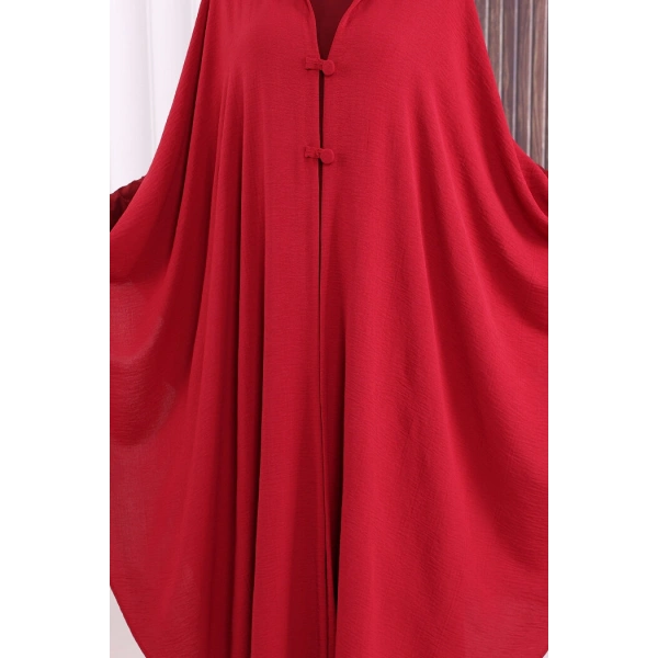 Kapüşonlu Ayrobin Pelerin 70021 Bordo