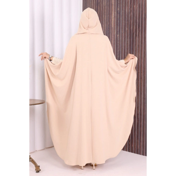 Kapüşonlu Ayrobin Pelerin 70021 Taş