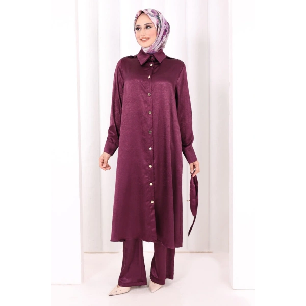 Kemerli İkili Takım 8024 Mürdüm