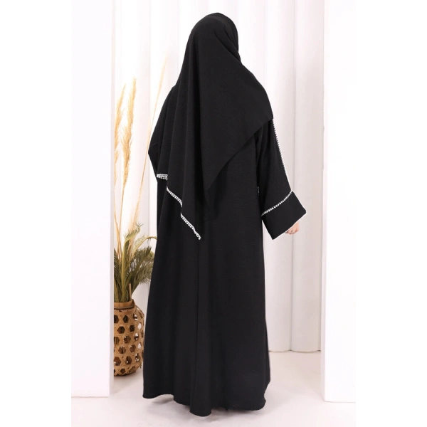 Keten Takım Şal Hediyelidir 7067 Siyah