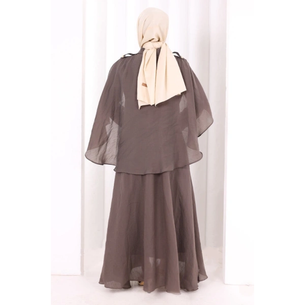 Kloş Etek Tunik Takım 8028 Duman