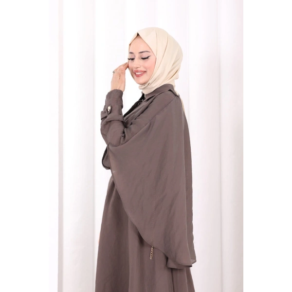 Kloş Etek Tunik Takım 8028 Duman