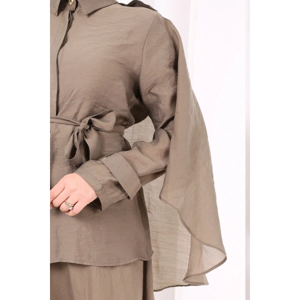 Kloş Etek Tunik Takım 8028 Haki