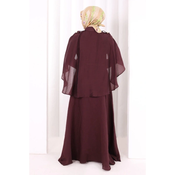 Kloş Etek Tunik Takım 8028 Mürdüm
