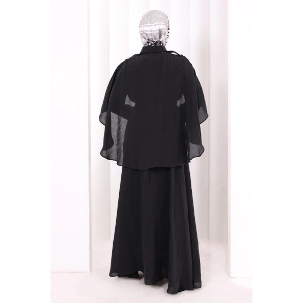 Kloş Etek Tunik Takım 8028 Siyah