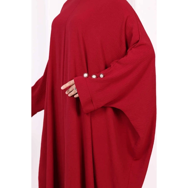 Kol Düğme Detaylı Tunik Pantolon İkili Takım 8688 Bordo