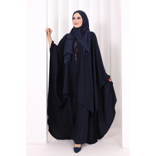 Kolyeli Tunik Pantolon Takım 8026 Lacivert