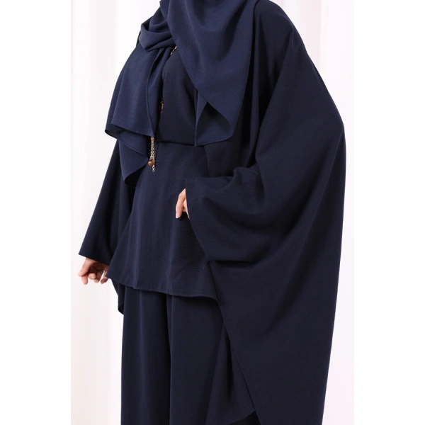 Kolyeli Tunik Pantolon Takım 8026 Lacivert