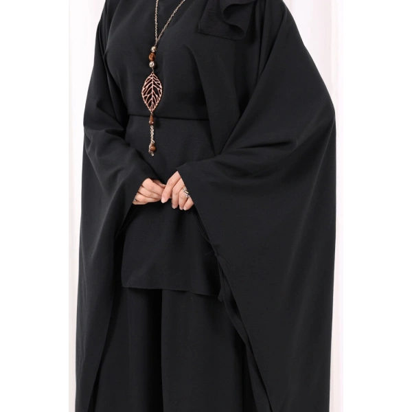 Kolyeli Tunik Pantolon Takım 8026 Siyah