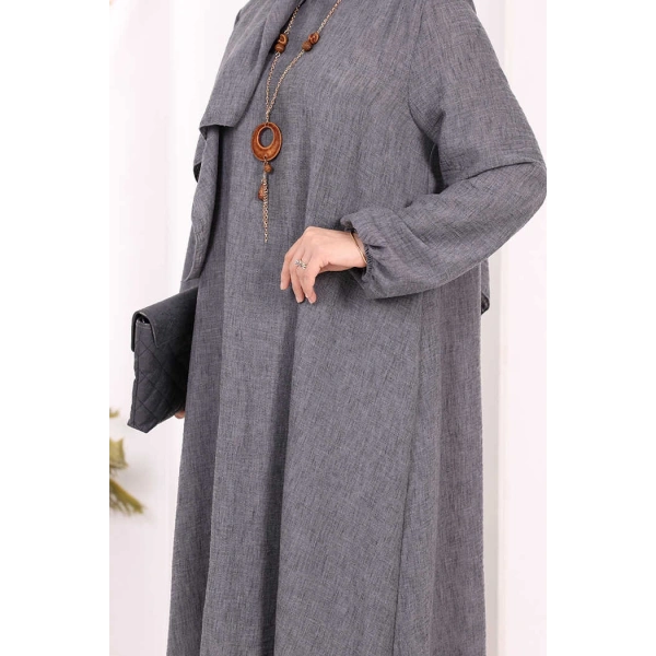Kolyeli Tunik Pantolon Takım ŞAL HEDİYE! 8020 Antrasit