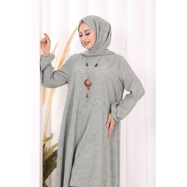 Kolyeli Tunik Pantolon Takım ŞAL HEDİYE! 8020 Mint