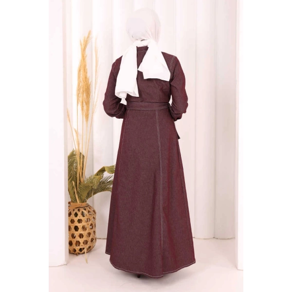 Kot Elbise 7061 Bordo