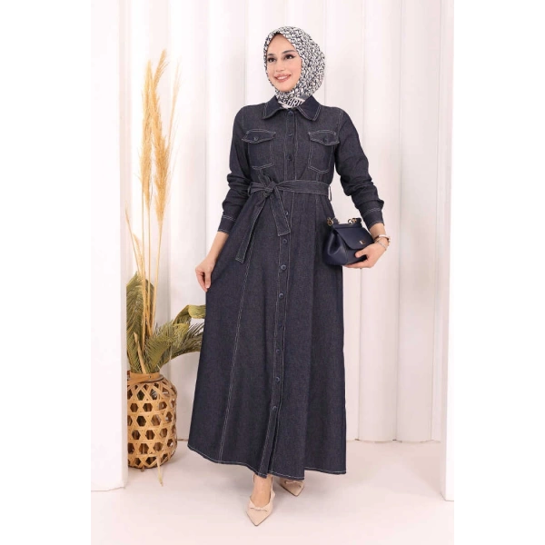 Kot Elbise 7061 Lacivert