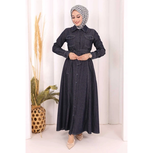 Kot Elbise 7061 Lacivert