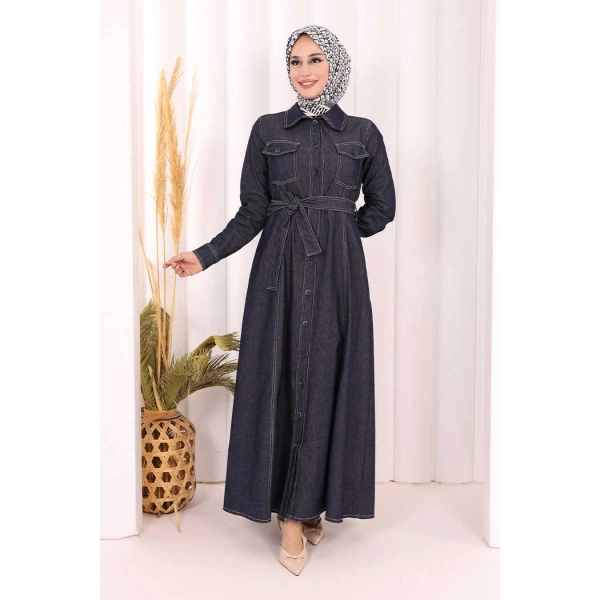 Kot Elbise 7061 Lacivert