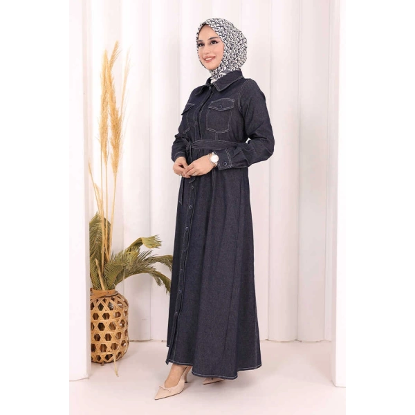 Kot Elbise 7061 Lacivert