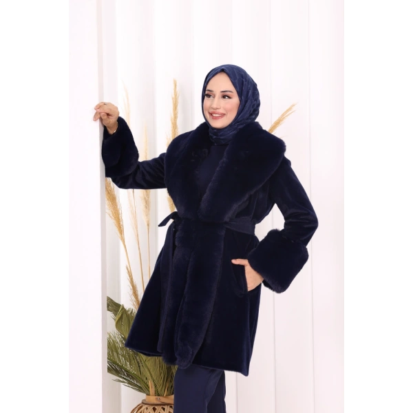 Kürklü Kaban 70062 Lacivert
