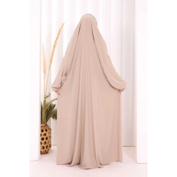 Medine Kendinden Peçeli Sufleli Cilbab 6032 Taş