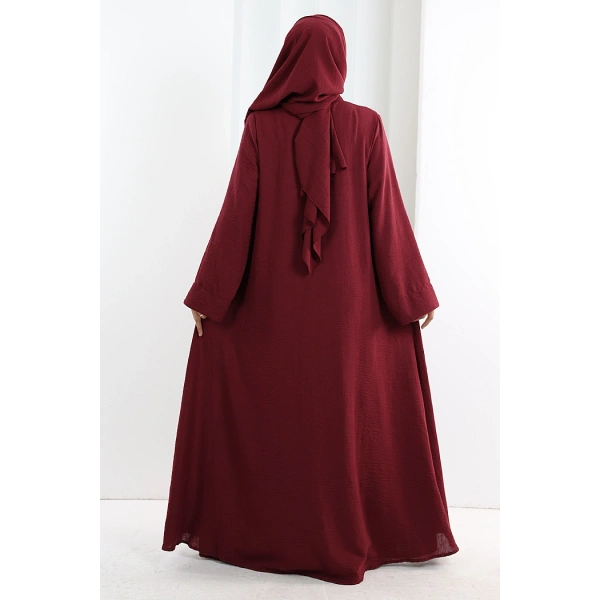 Önden Bağlamalı Tunik Üçlü Takım 7080 Bordo