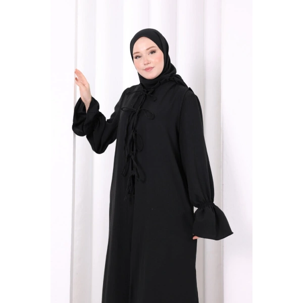 Önden Bağlamalı Üçlü Takım 8038 Siyah