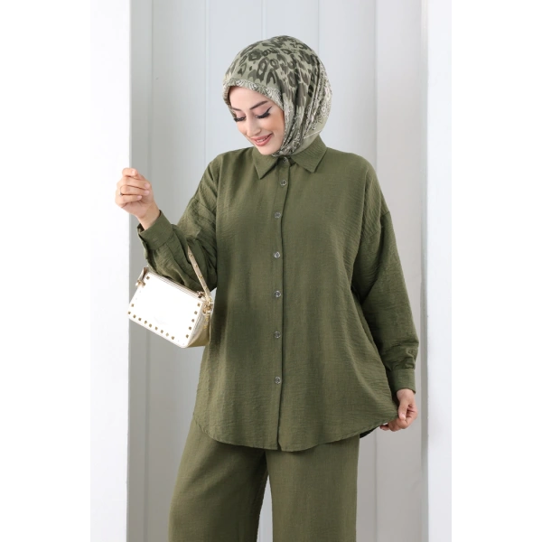 Pantolon Gömlek Takım 8708 Haki