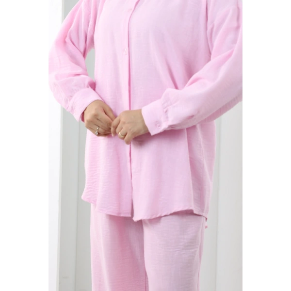 Pantolon Gömlek Takım 8708 Pembe