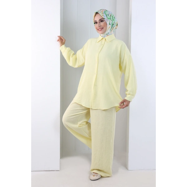 Pantolon Gömlek Takım 8708 Sarı